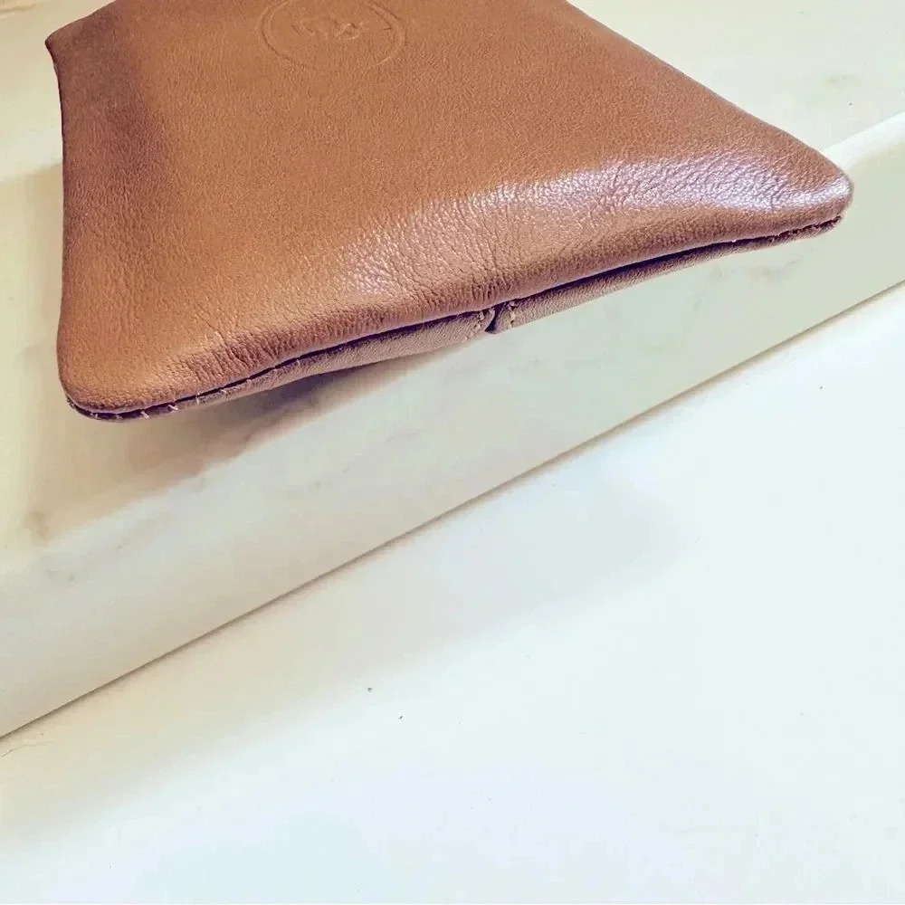Vintage Unisex Christian Dior Embossed Logo Leather Tissue Holder For Purse - Picture 5 of 7